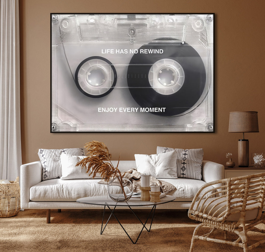 Life Has No Rewind Motivational Canvas Print