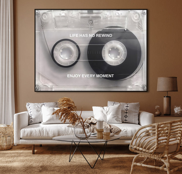 Life Has No Rewind Motivational Canvas Print