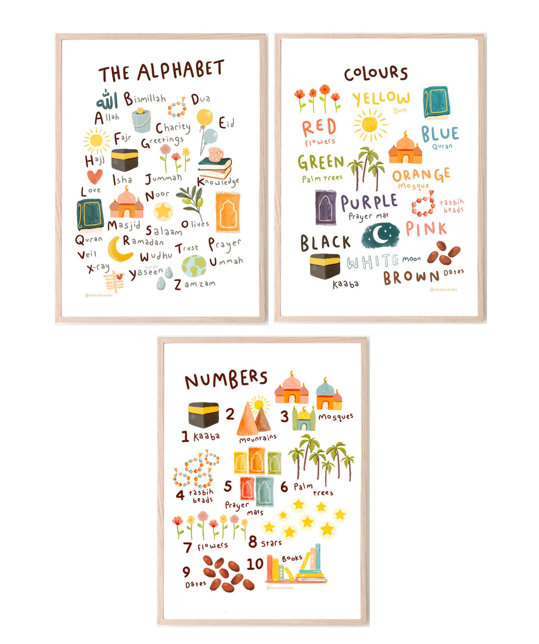 Colors of Islam | Islamic Kids Print | Children's Wall Art | Islamic Nursery Decor