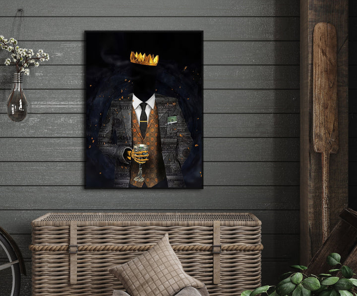 Men is King Money Success Canvas Print
