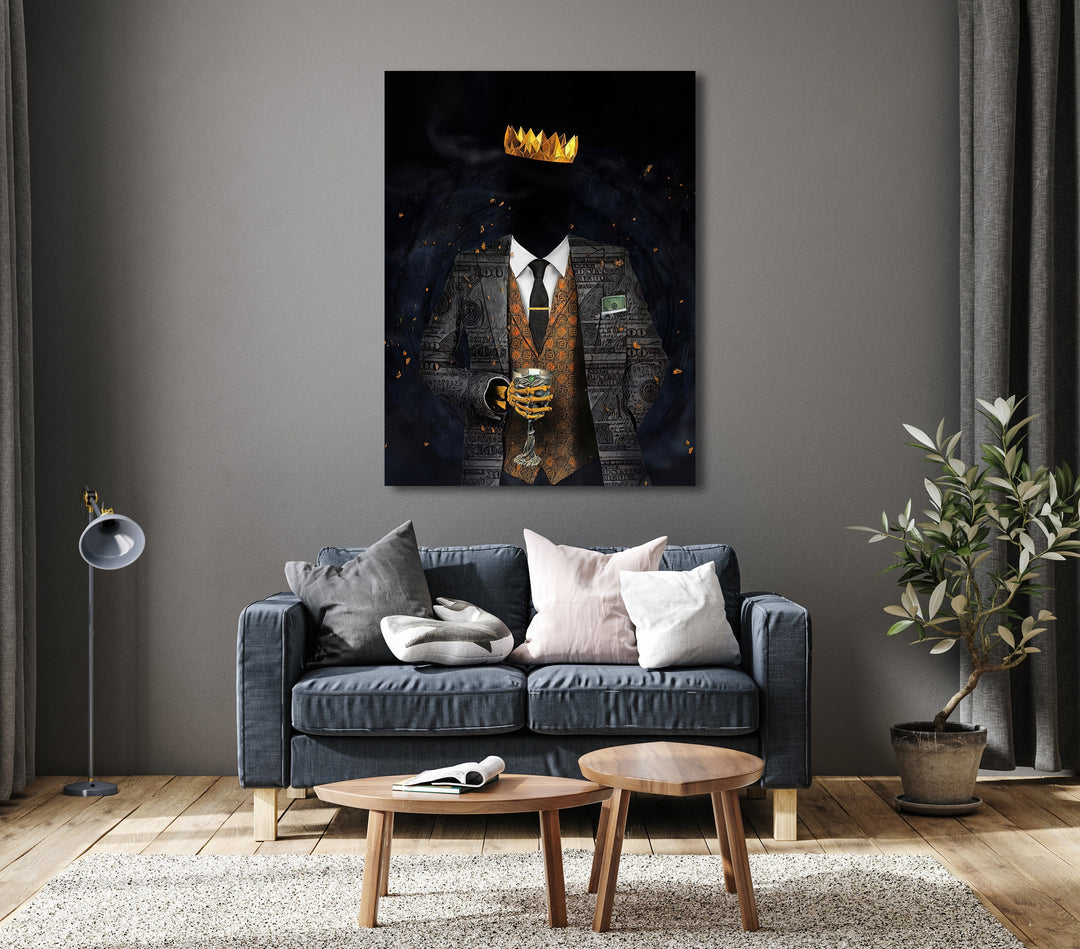 Men is King Money Success Canvas Print