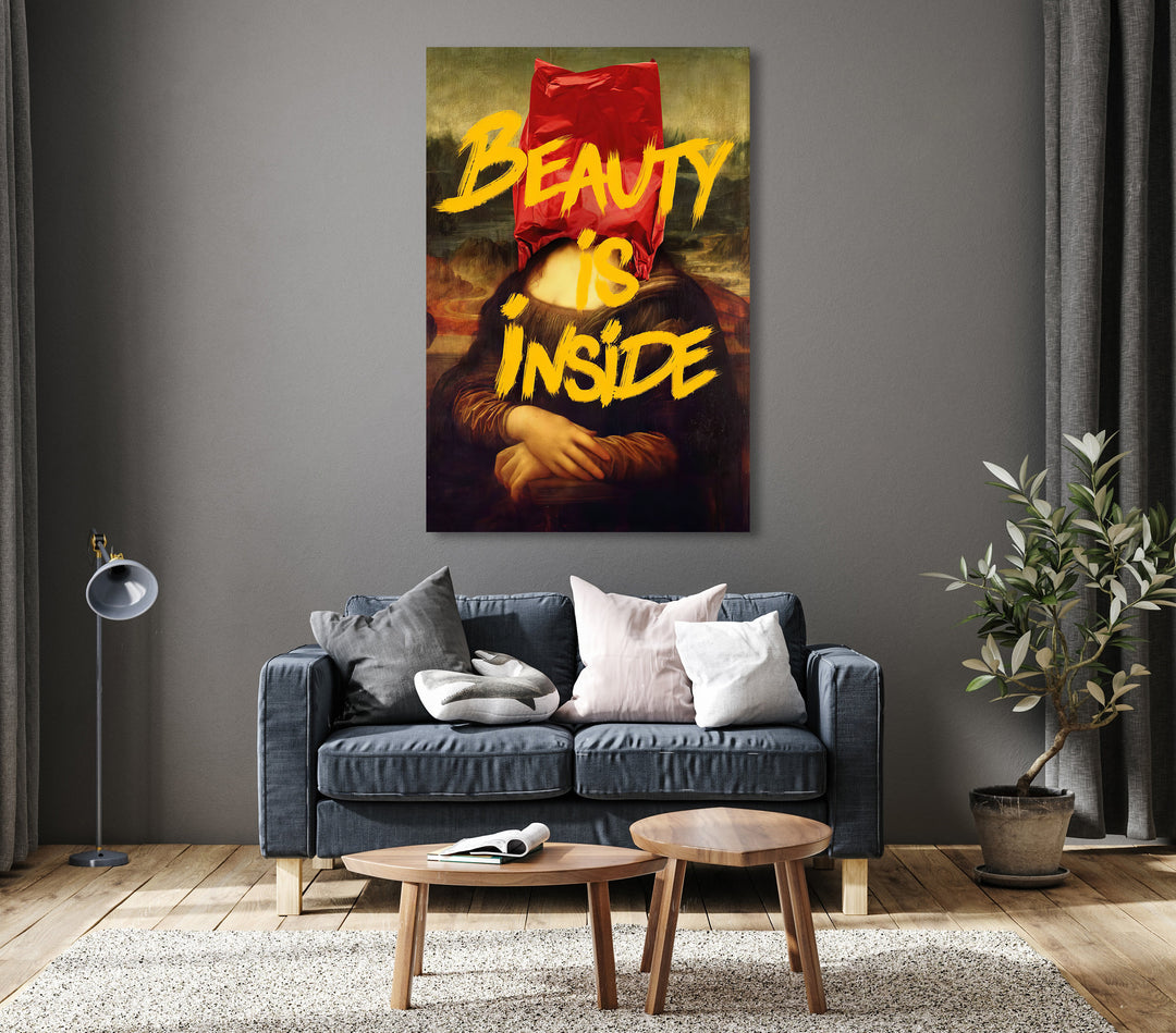 Mona Lisa Painting Beauty Is Inside Pop Art