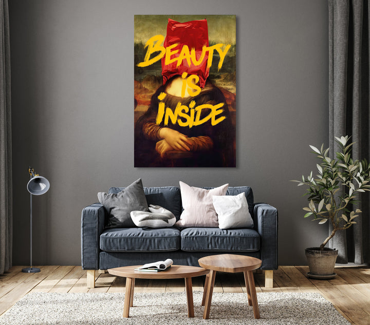 Mona Lisa Painting Beauty Is Inside Pop Art