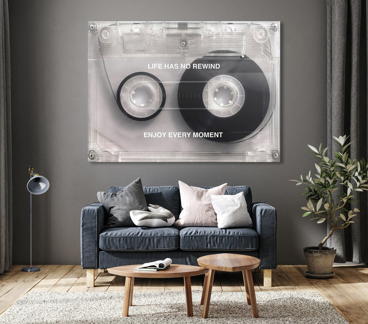 Life Has No Rewind Motivational Canvas Print