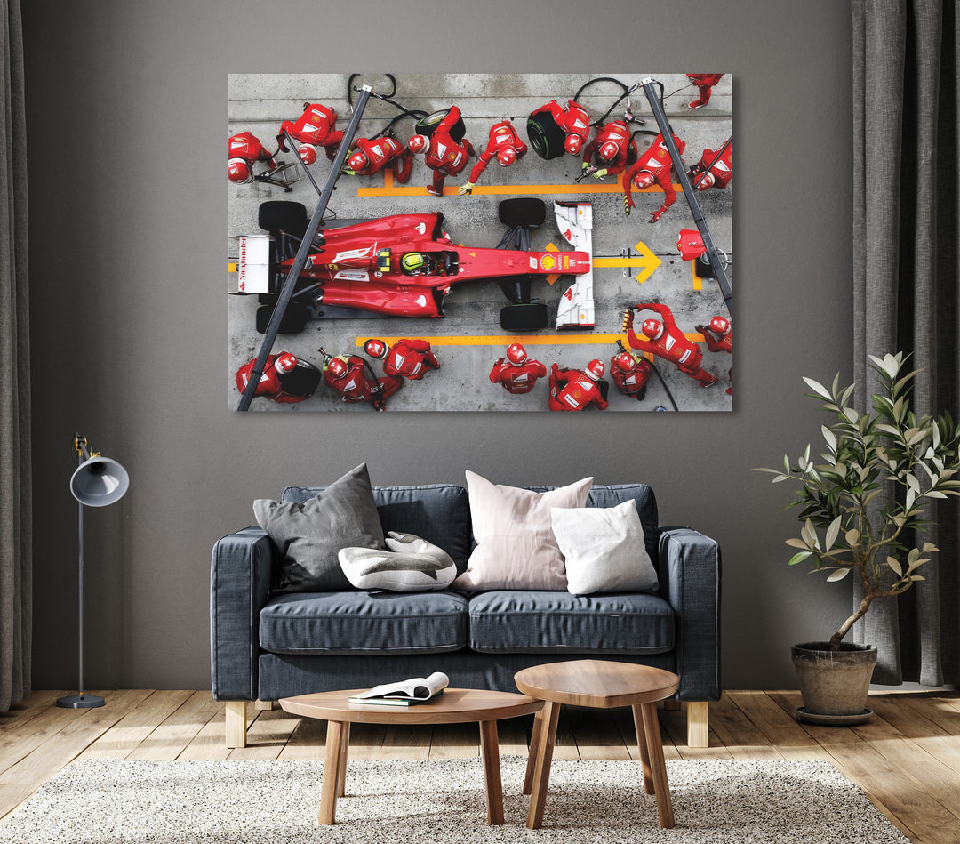 Formula 1 Ferrari Speed Racing Canvas Print