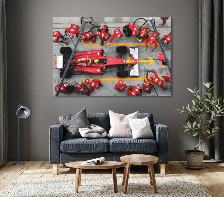 Formula 1 Ferrari Speed Racing Canvas Print