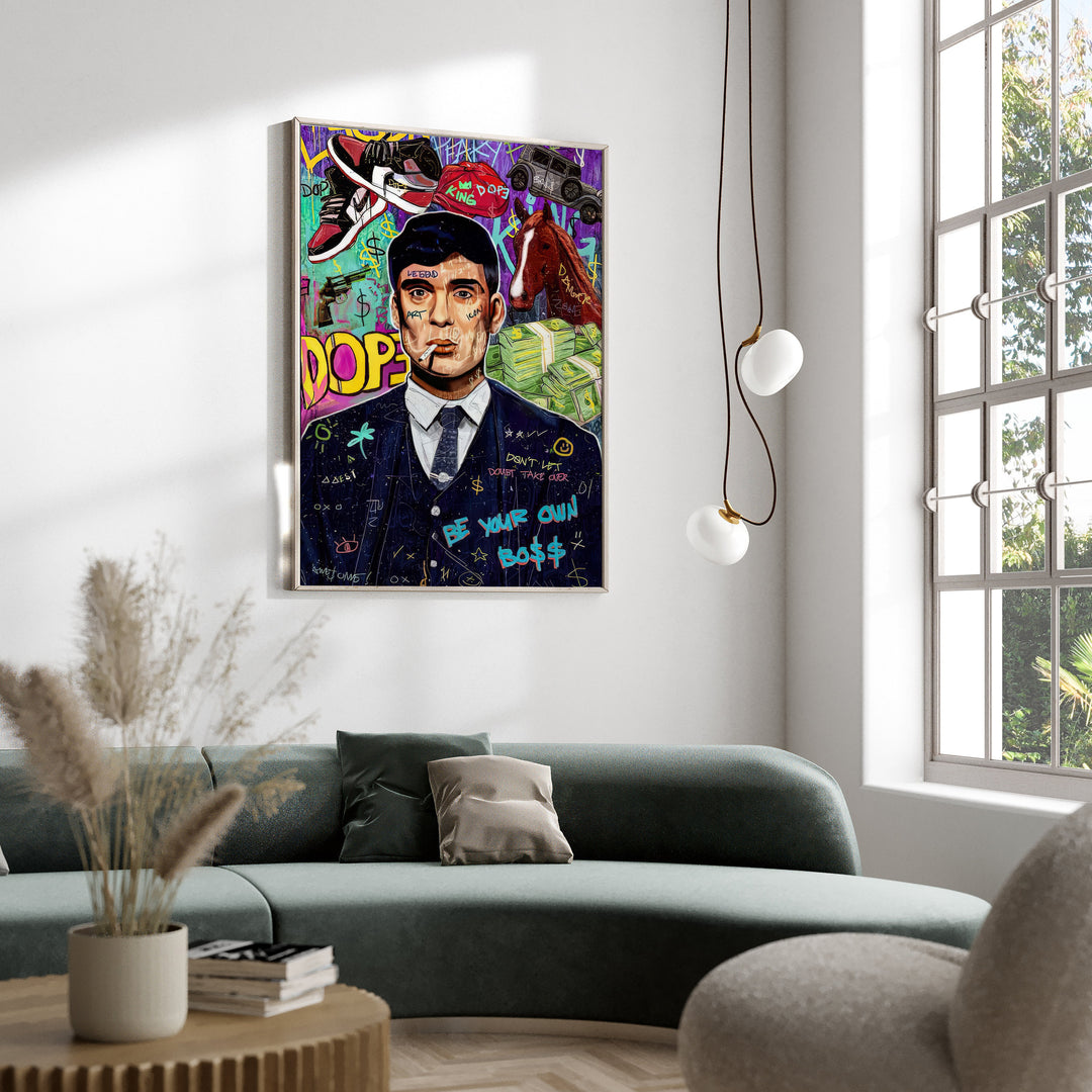 Thomas Shelby Street Art Canvas Print Inspirational Quotes Peaky Blinders Inspired