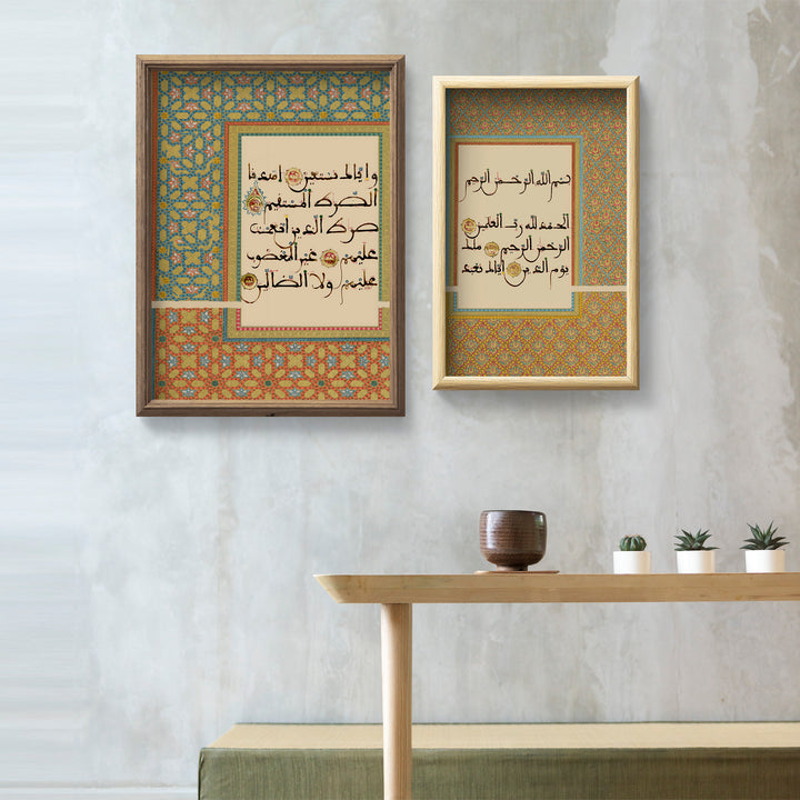 Two complementary wall art prints arranged for a balanced gallery wall
