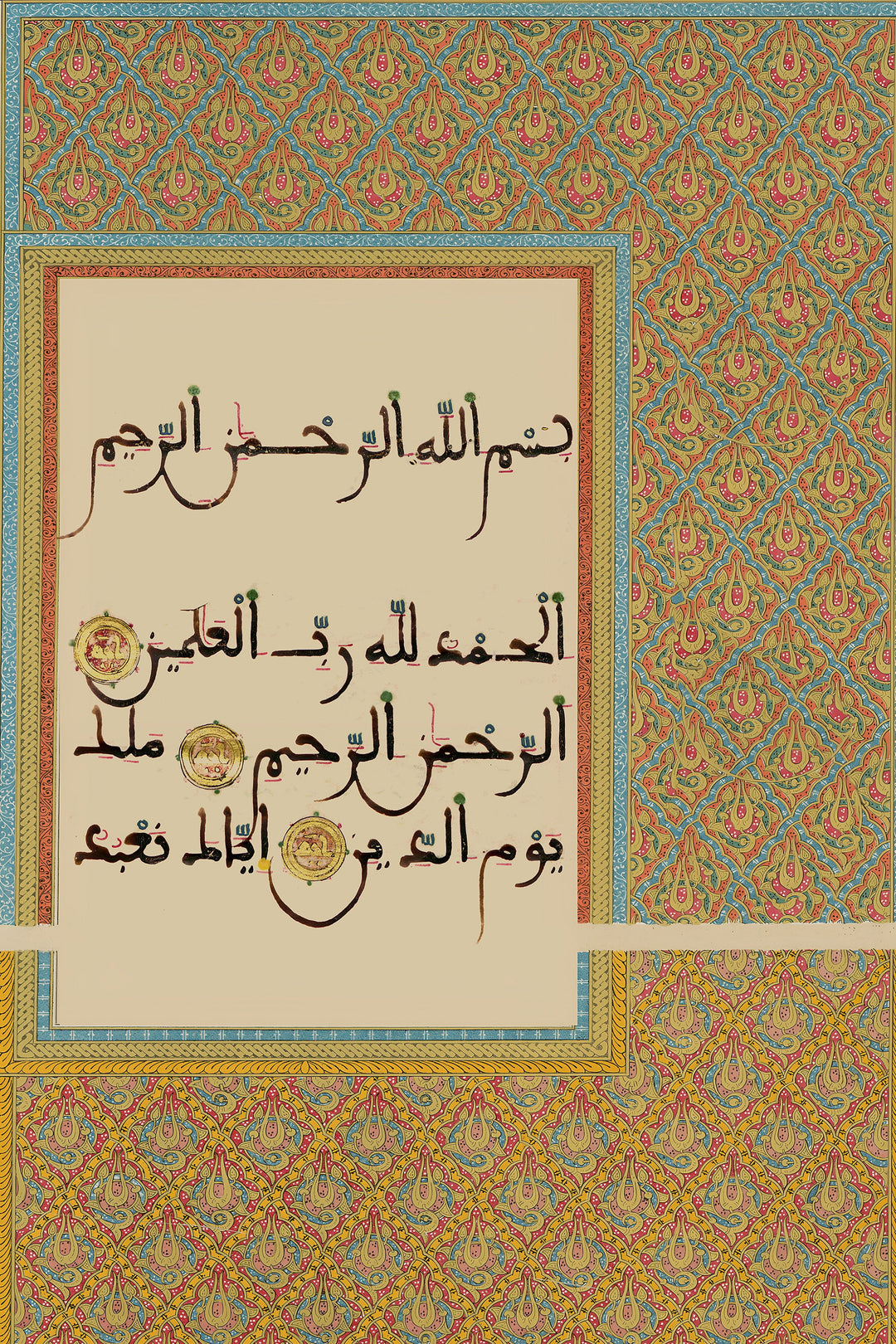 High-contrast black ink Arabic calligraphy against pale backdrop