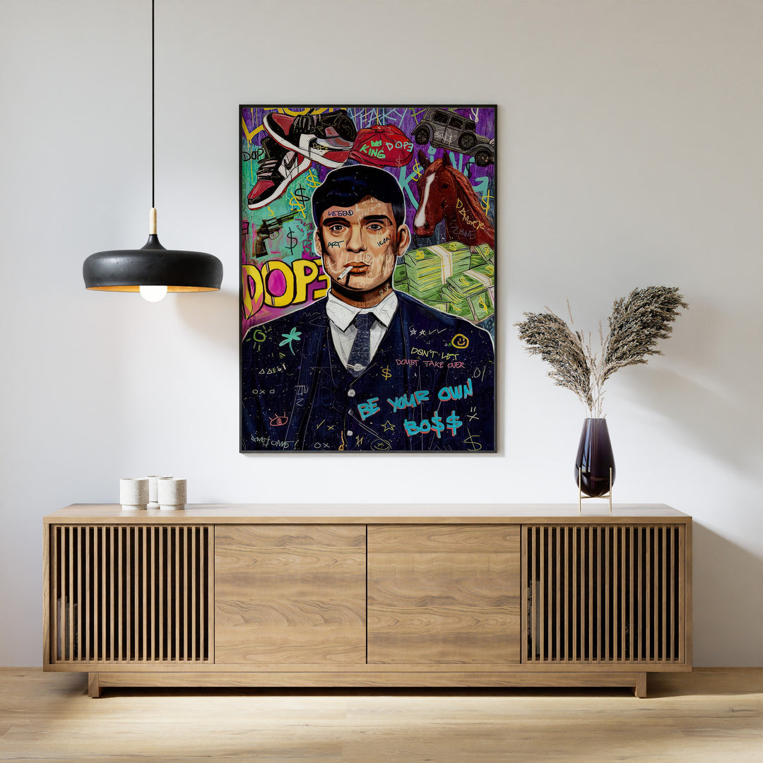 Thomas Shelby Street Art Canvas Print Inspirational Quotes Peaky Blinders Inspired