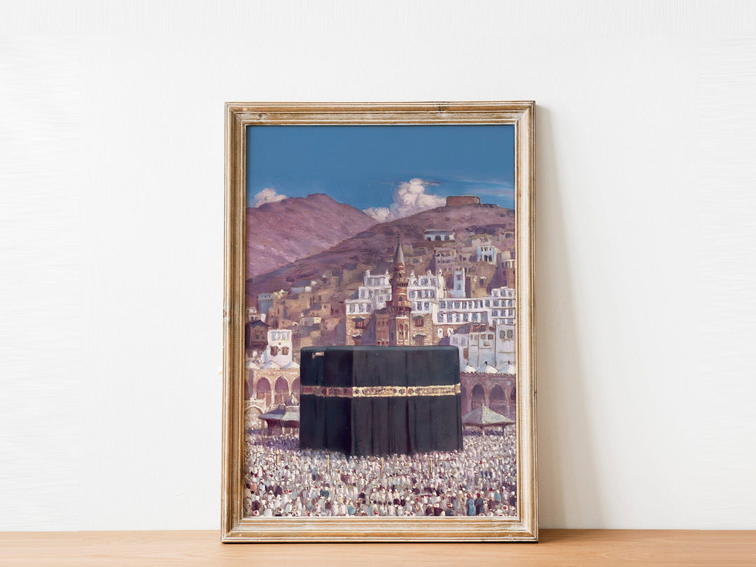Wedding gift wall decor in Islamic art style with Kaaba motif