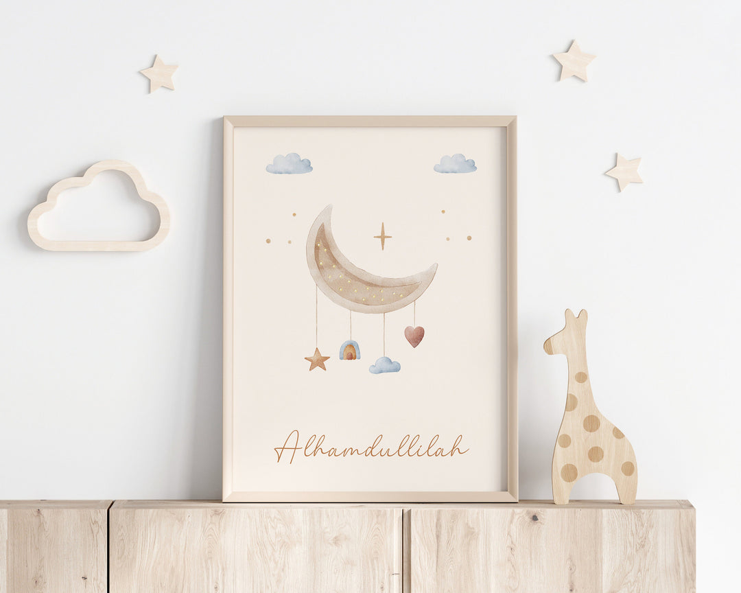 Boho Islamic Nursery Art Set (Set of 3) | Islamic Kids Print | Children's Wall Art | Islamic Nursery Decor