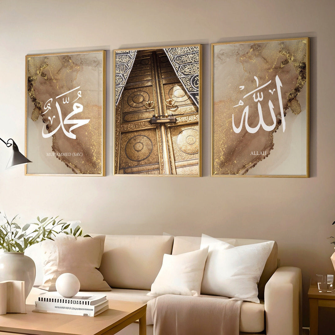 Kaaba Poster Set | Islamic Murals Wall Art | Islamic Art Gift