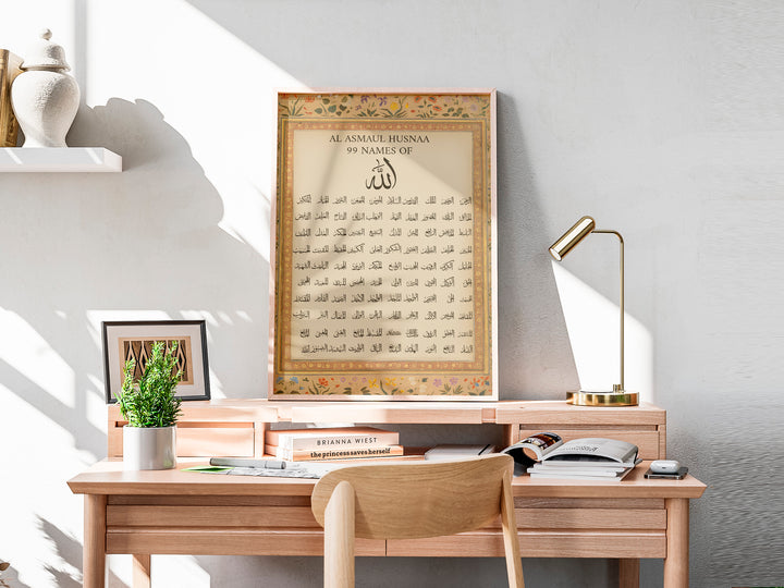 Neutral-toned wall art ready to hang in living room or hallway