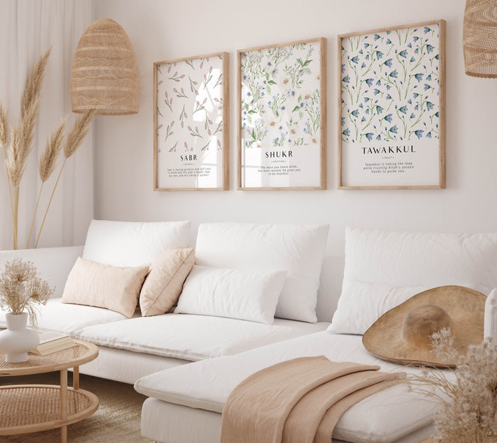 Inspiring Islamic Wall Art - Floral Islamic Art - Muslim Home Decor