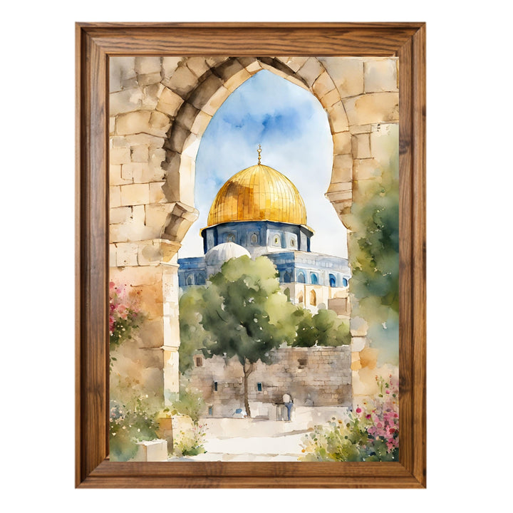 Abstract Islamic art poster featuring Masjid Nabawi motif for decor