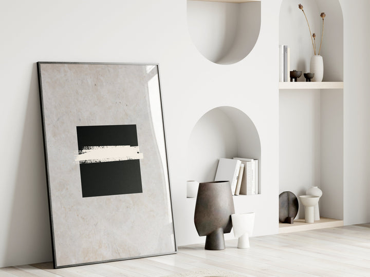 Neutral-toned Kaaba poster with clean lines and calm vibe