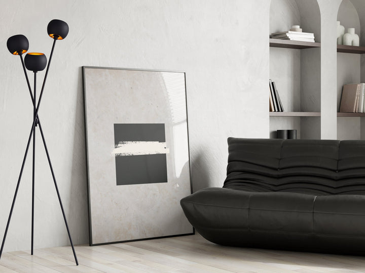 Simple abstract Kaaba composition for modern Muslim home decor