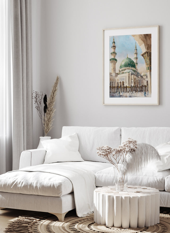Premium archival print of Masjid Nabawi for Muslim home display