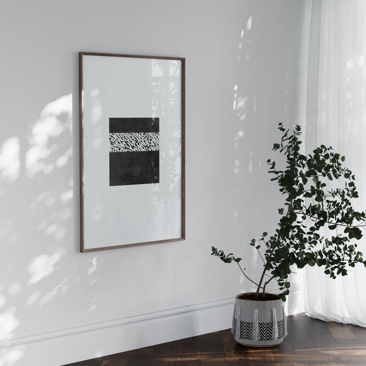 Minimalist Kaaba Wall Art – Abstract Makkah Islamic Print