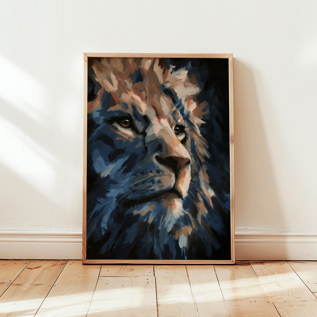 Majestic Lion Canvas – Abstract King Of The Wild