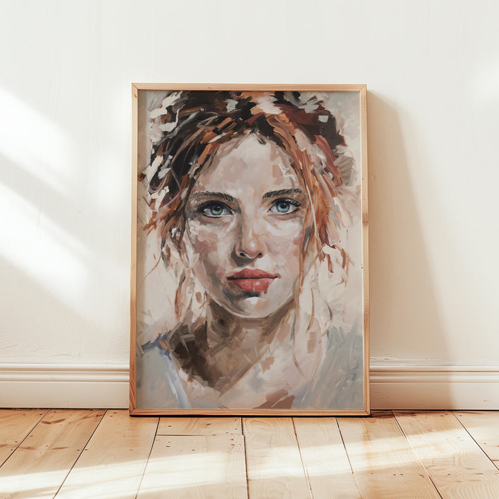 Flame & Focus – Abstract Redhead Portrait Canvas Print