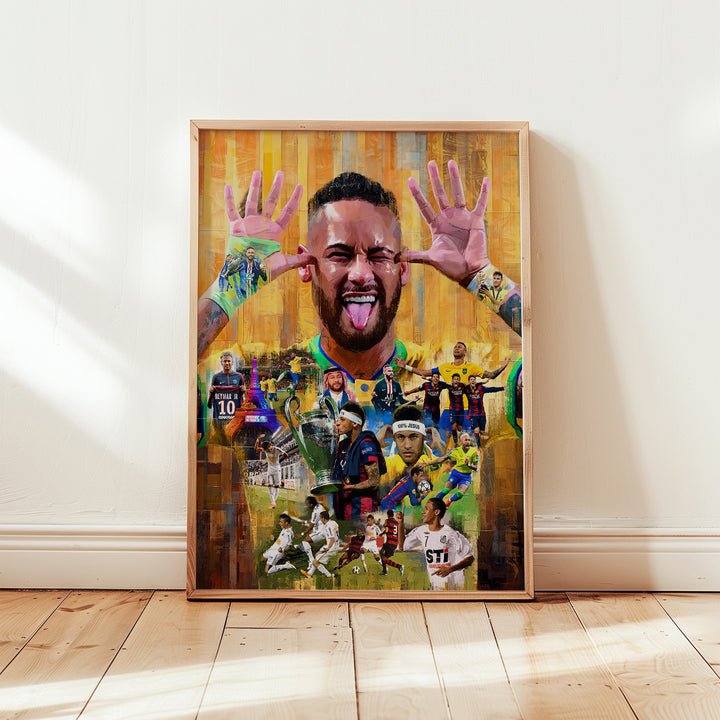 Neymar Footballer Steet Graffiti Pop Art