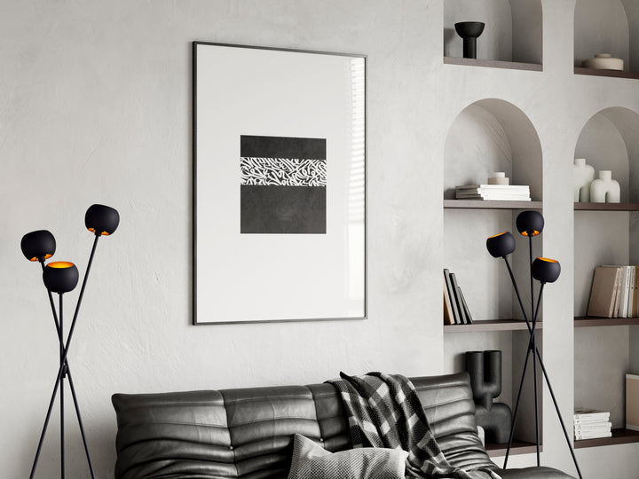 Minimalist Kaaba Wall Art – Abstract Makkah Islamic Print