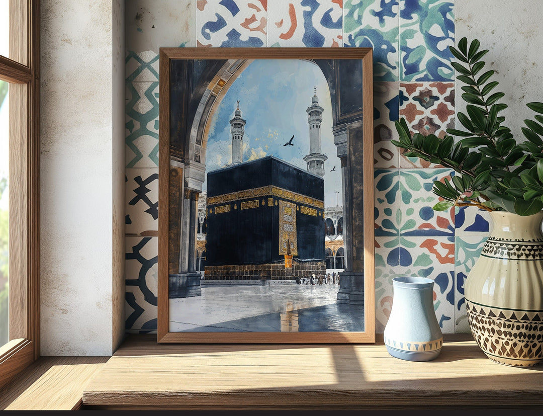 Kaaba Mecca Watercolor Print