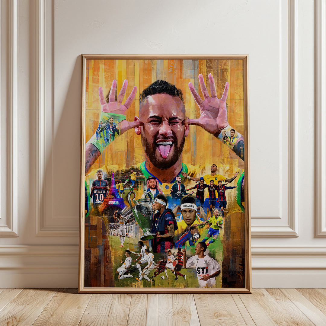 Neymar Footballer Steet Graffiti Pop Art