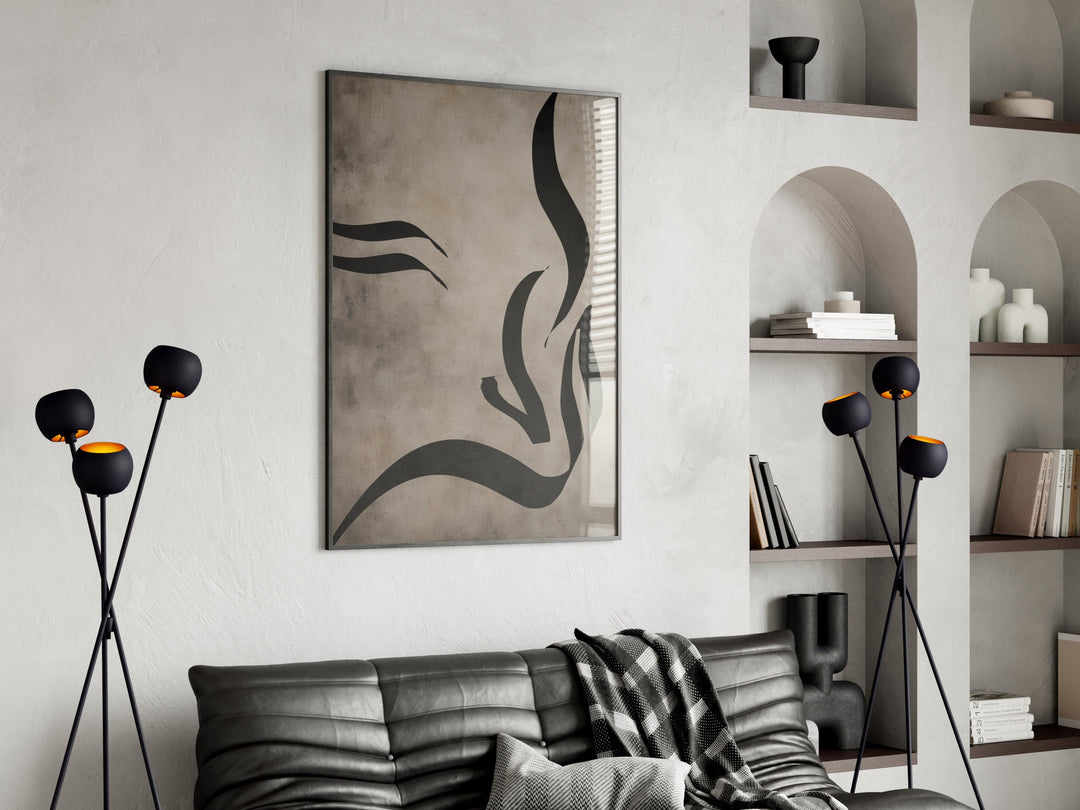 Quranic-inspired lettering wall decor for living room