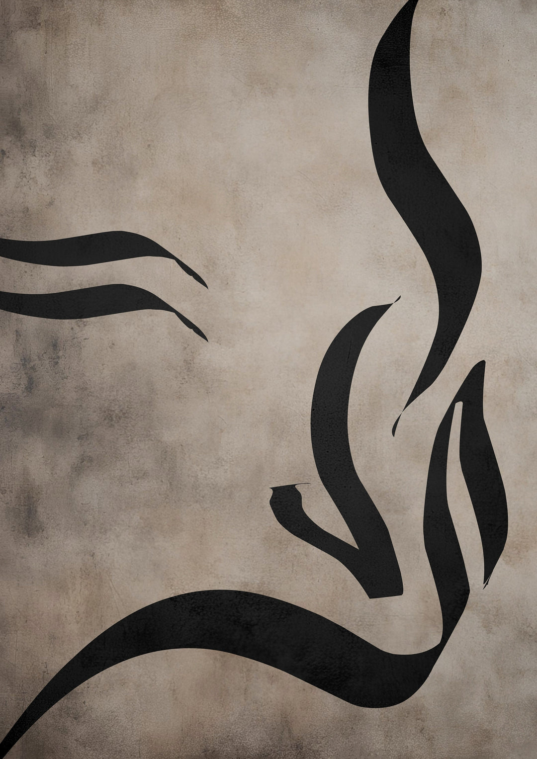 Premium wall art poster on neutral backdrop for study