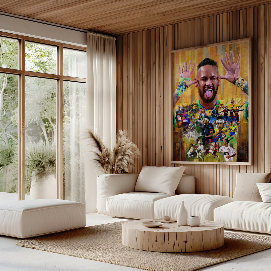 Neymar Footballer Steet Graffiti Pop Art
