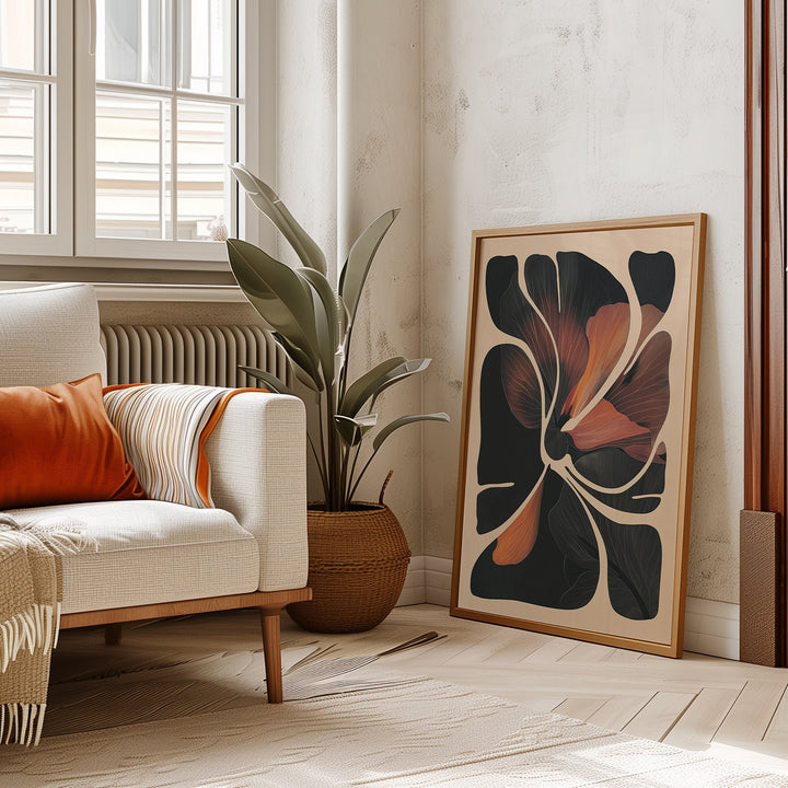Two-piece floral wall art set shown together above sofa