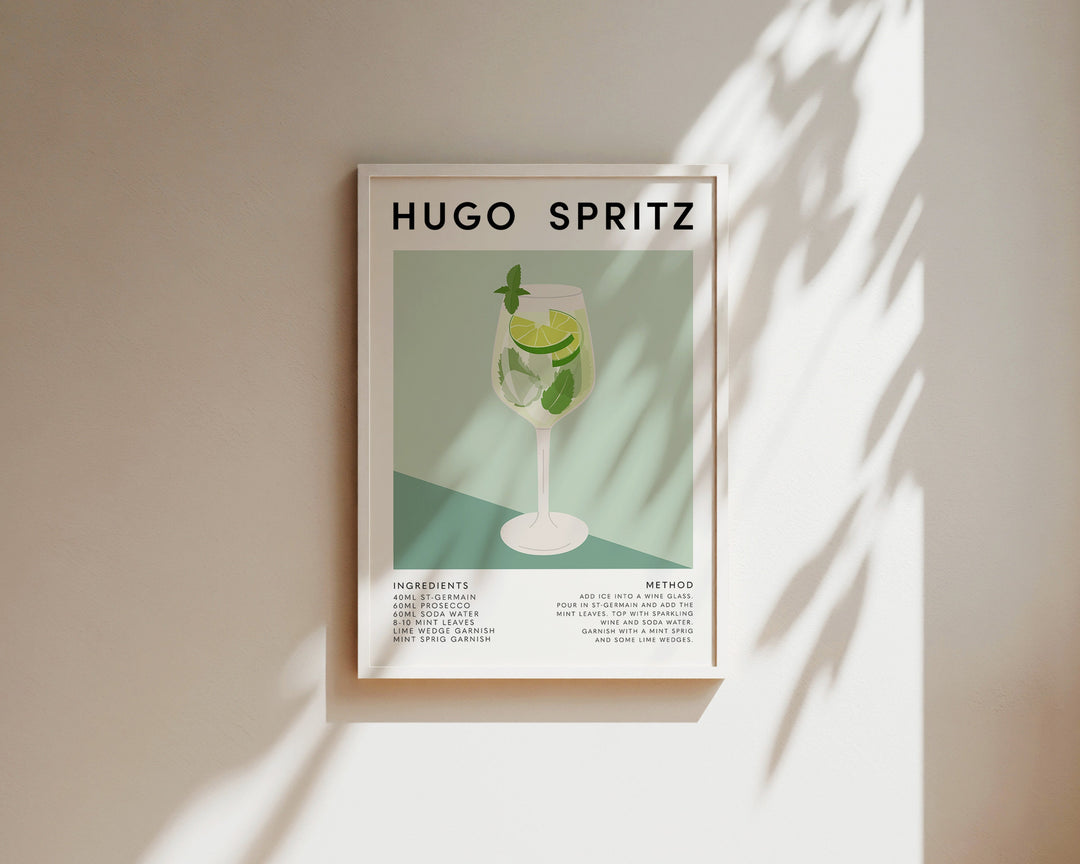 Hugo Spritz print designed for dining space wall
