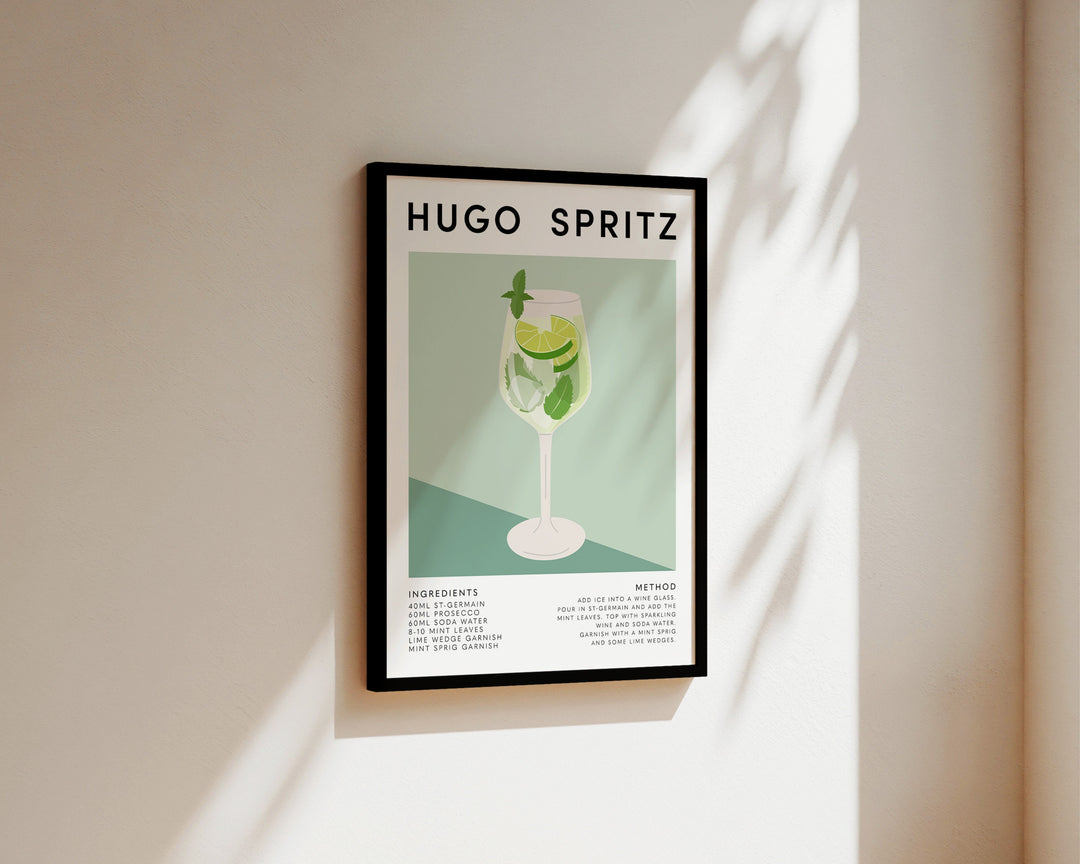 Bold Hugo Spritz art print ready for framing