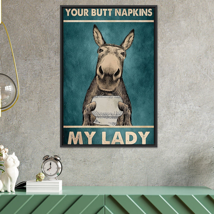 playful donkey motif art ideal for a man cave