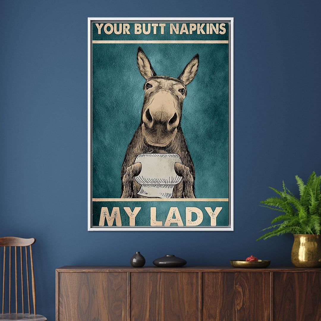 modern donkey illustration on durable canvas for bedroom wall