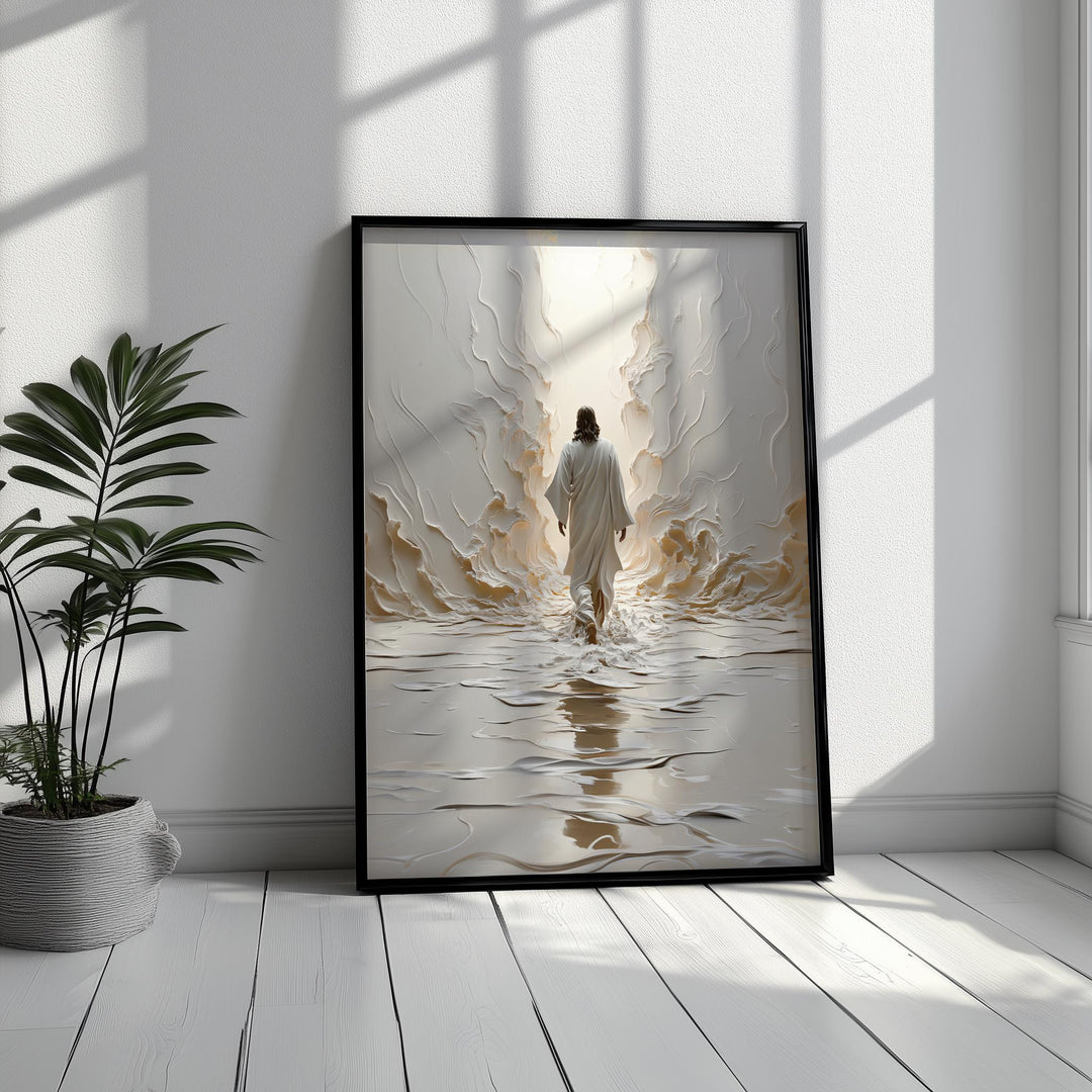 Jesus Wall on Water 3D Art