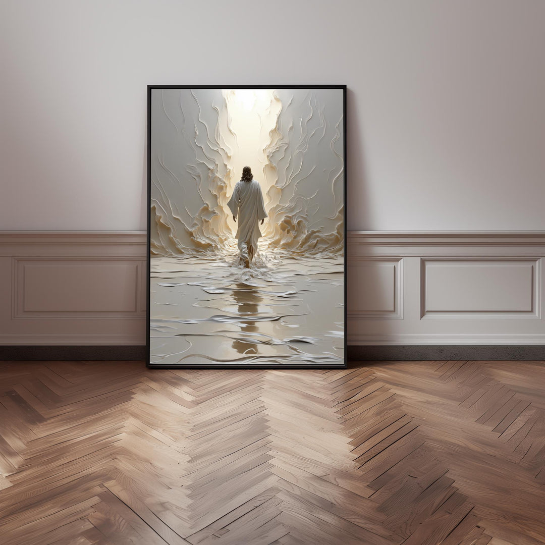 Jesus Wall on Water 3D Art