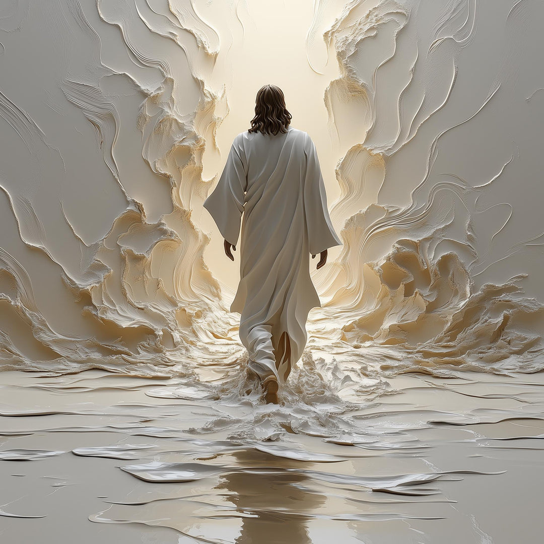 Jesus Wall on Water 3D Art