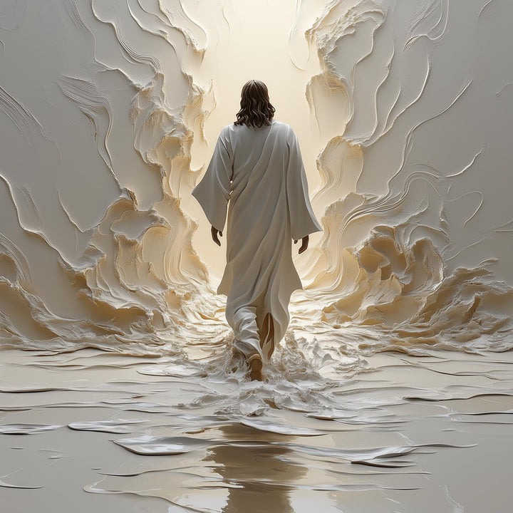 Jesus Wall on Water 3D Art