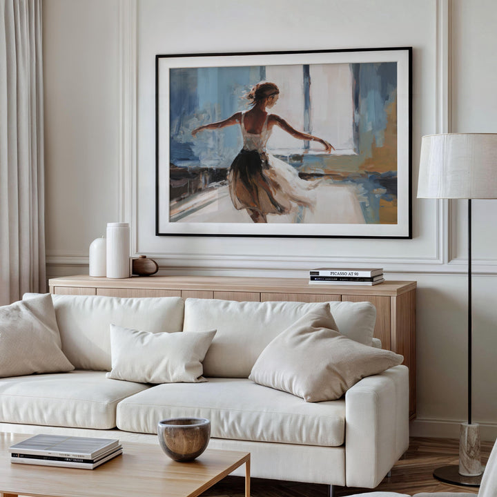 Dance In Light – Abstract Ballerina Canvas Art