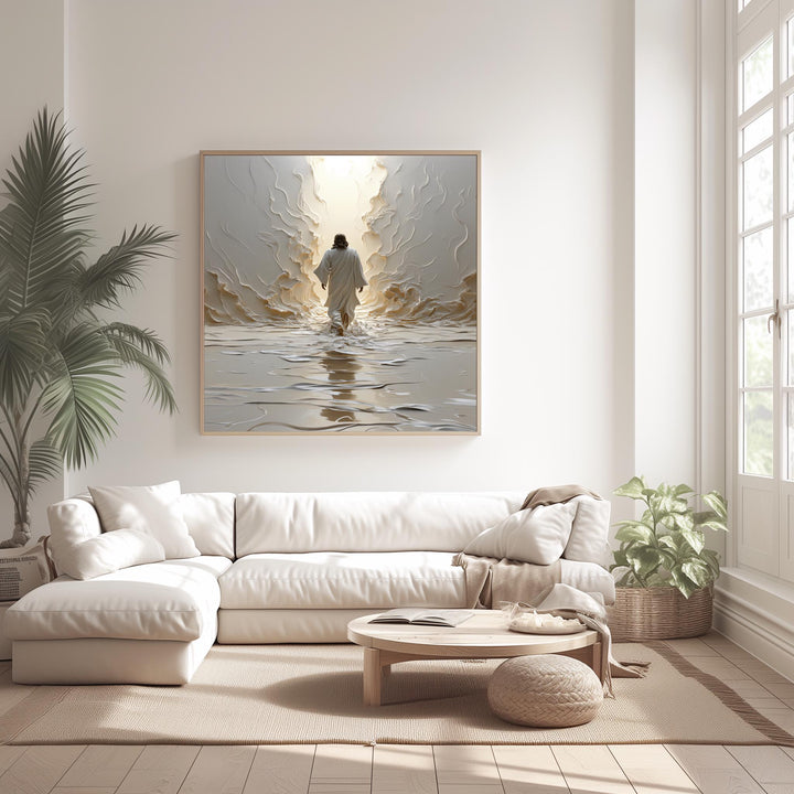 Jesus Wall on Water 3D Art
