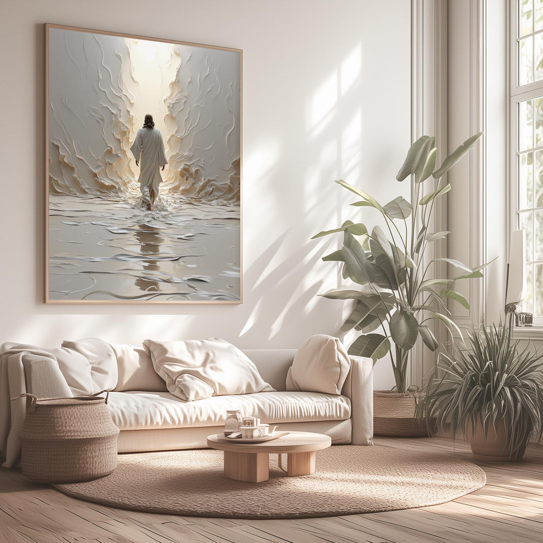 Jesus Wall on Water 3D Art