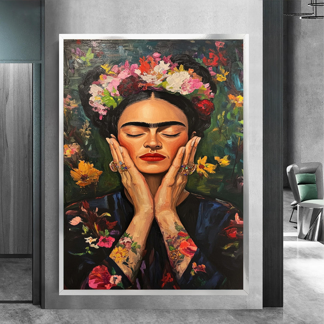 Decorative wall art canvas with warm tones for living spaces