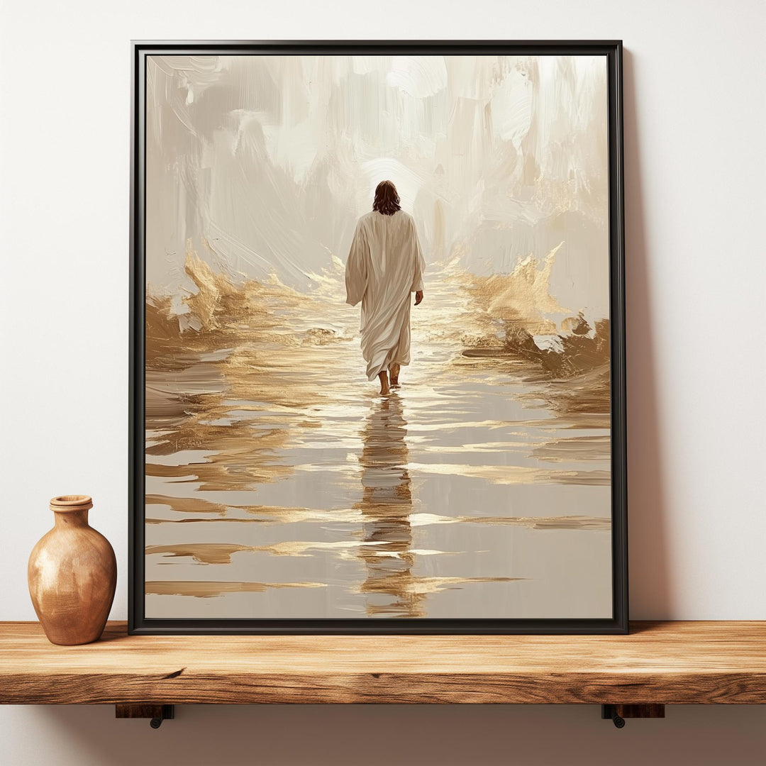 Jesus Walking on Water – Divine Light Canvas Art