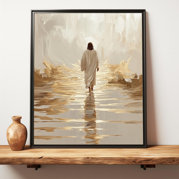 Jesus Walking on Water – Divine Light Canvas Art