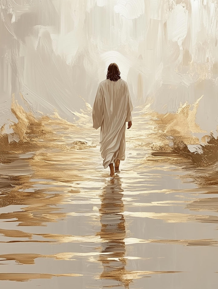 Jesus Walking on Water – Divine Light Canvas Art