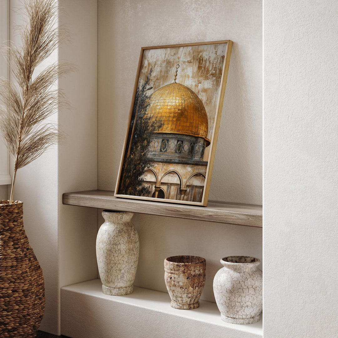 Elegant wall art featuring Dome of the Rock for study or hallway